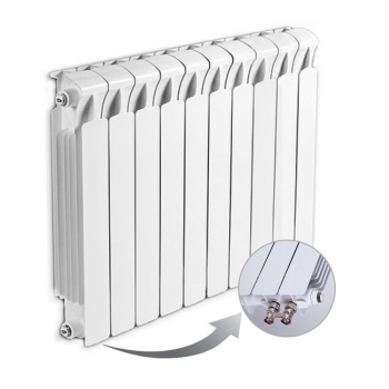 Биметаллический радиатор Rifar Monolit Ventil 500, 10 секций, с нижним левым подключением Биметаллический радиатор Rifar Monolit Ventil 500, 10 секций, с нижним левым подключением