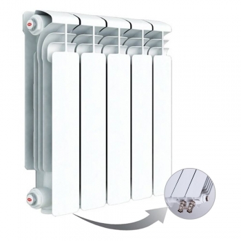 Алюминиевый радиатор Rifar Alum Ventil 350, 5 секций, с нижним правым подключением Алюминиевый радиатор Rifar Alum Ventil 350, 5 секций, с нижним правым подключением